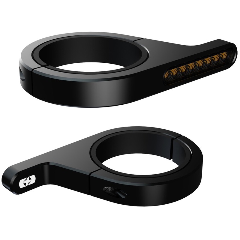 Oxford DarkTurner etuhaarukan putken suuntavilkut musta