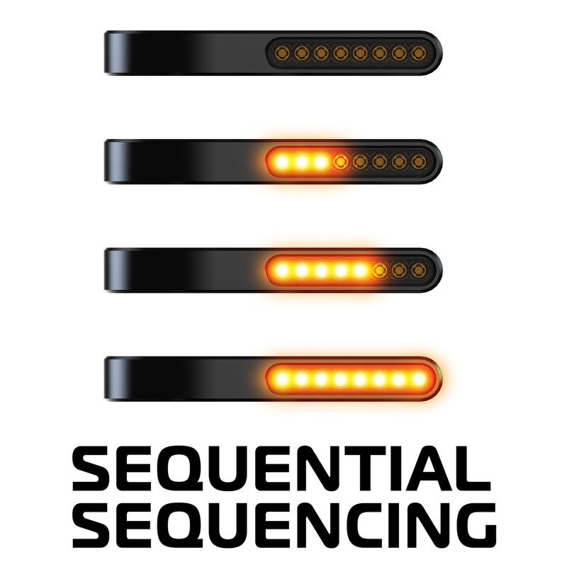 Oxford DarkTurner etuhaarukan putken suuntavilkut musta