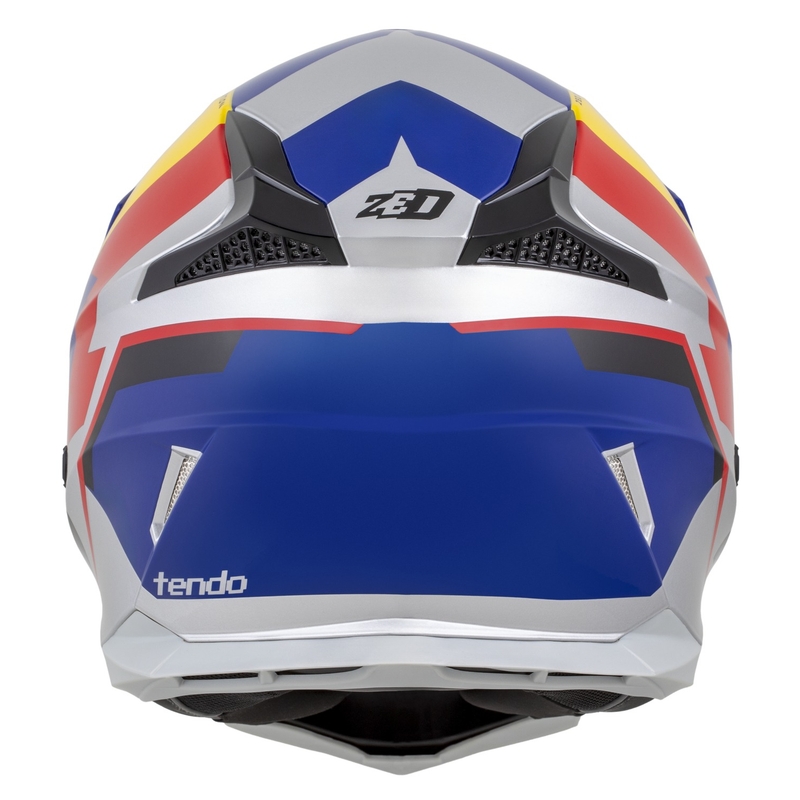 Motocross kypärä ZED X1.9 Tendo pearl sininen-punainen-keltainen-hopea
