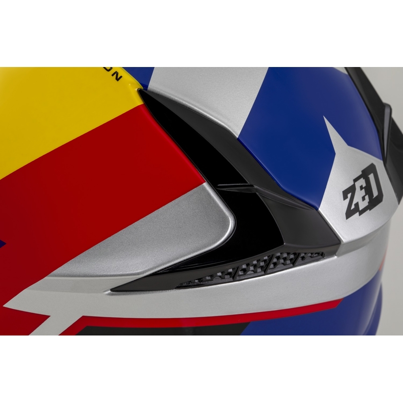 Motocross kypärä ZED X1.9 Tendo pearl sininen-punainen-keltainen-hopea