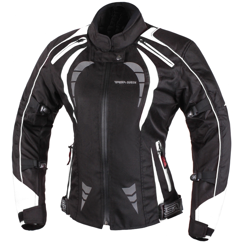 Dámská bunda na motorku RSA Queen černo-bílá výprodej