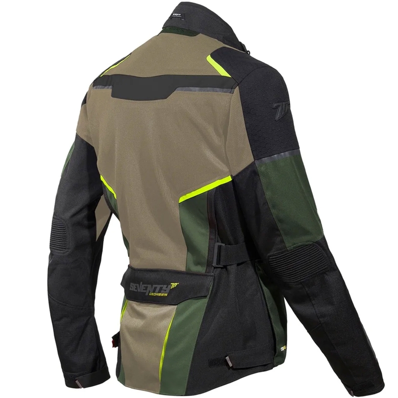 Moottoripyörätakki Seventy Degrees SD-JT70 Atacama hiekka-vihreä-fluo-keltainen