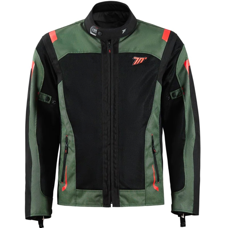 Moottoripyörätakki Seventy Degrees SD-JT66 Sahara khaki-punainen
