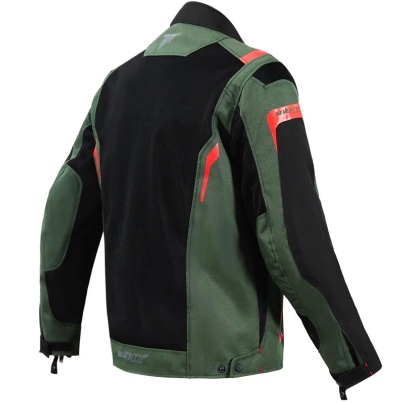 Moottoripyörätakki Seventy Degrees SD-JT66 Sahara khaki-punainen