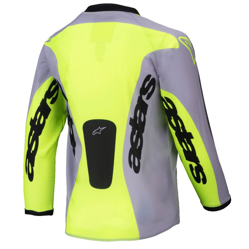 Alpinestars Racer Veil Kids motocross trikoo harmaa-fluo keltainen