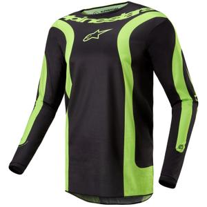 Alpinestars Fluid Lurv motocross paita musta-fluokokeltainen