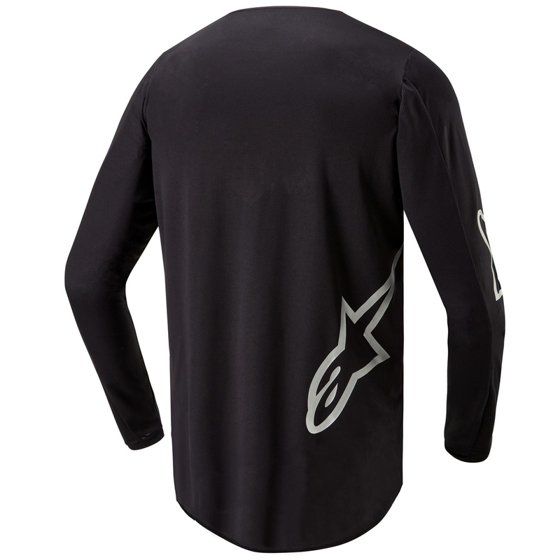 Alpinestars Fluid Lucent motocross paita musta ja hopea