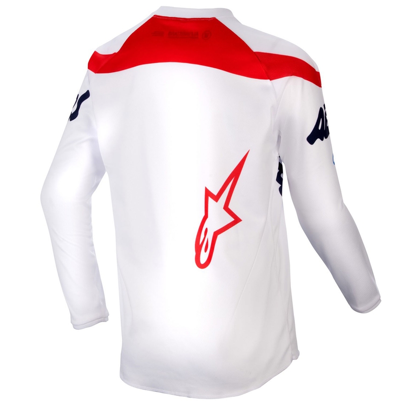 Lasten motocross pelipaita Alpinestars Racer Hana valkoinen