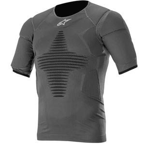 Alpinestars Roost Base antrasiittimusta lyhythihainen lämpöpaita suojilla varustettuna.