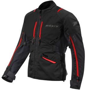 Seventy Degrees SD-JT67 Tanami musta ja punainen moottoripyörätakki