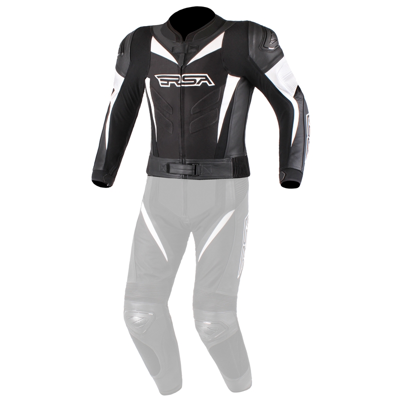 Pánská bunda na motorku RSA GPX černo-bílá výprodej