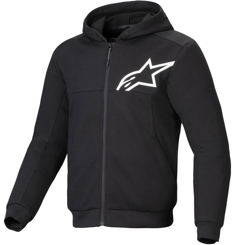 Alpinestars Chrome V2 Sport Mustavalkoinen moottoripyöräily huppari