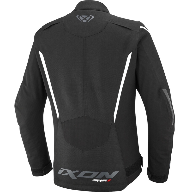 Naisten moottoripyörätakki IXON Striker 2 Lady musta ja valkoinen