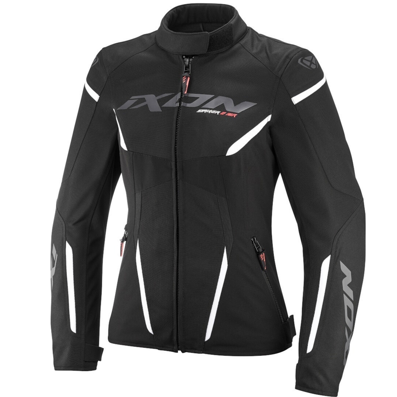 IXON Striker 2 Air WP Lady Musta ja valkoinen moottoripyörä takki