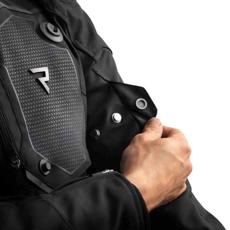 Moottoripyörätakki Rebelhorn Borg II musta