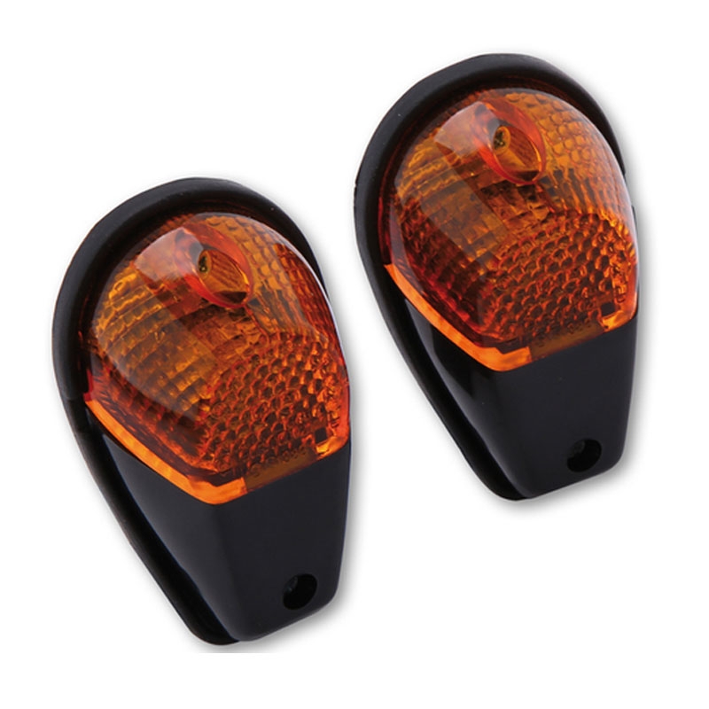 Moottoripyörän vilkku Highsider Smart 12V/21W musta-oranssi