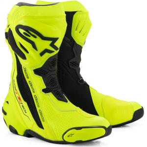 Alpinestars Supertech R fluo-kelta-musta moottoripyöräsaappaat