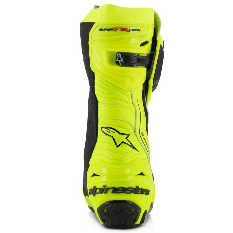 Alpinestars Supertech R fluo-kelta-musta moottoripyöräsaappaat