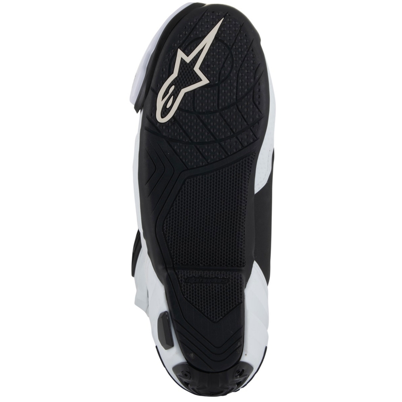 Alpinestars Supertech R Vented moottoripyöräsaappaat valkoinen-vaaleanharmaa-musta