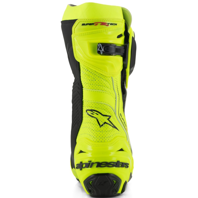 Alpinestars Supertech R Vented fluo-kelta-musta moottoripyöräsaappaat