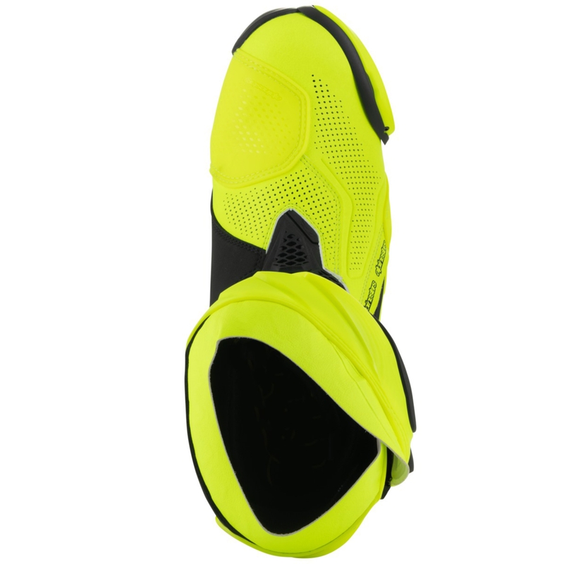 Alpinestars Supertech R Vented fluo-kelta-musta moottoripyöräsaappaat