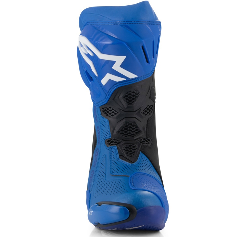 Alpinestars Supertech R tuuletetut moottoripyöräsaappaat Sininen ja musta