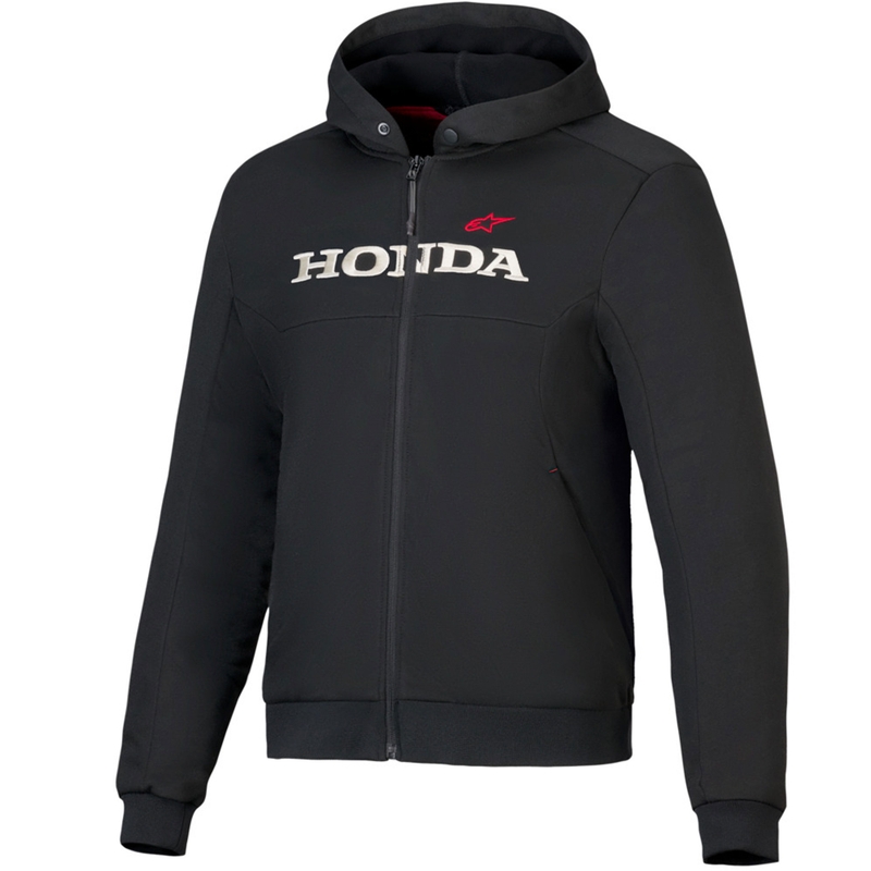 Alpinestars Chrome V3 Sport huppari Honda Collection musta, beige ja punainen.