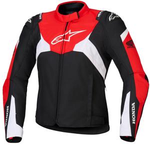 Naisten Alpinestars Stella T-Jaws V4 vedenpitävä moottoripyöräily takki Honda musta, punainen ja valkoinen