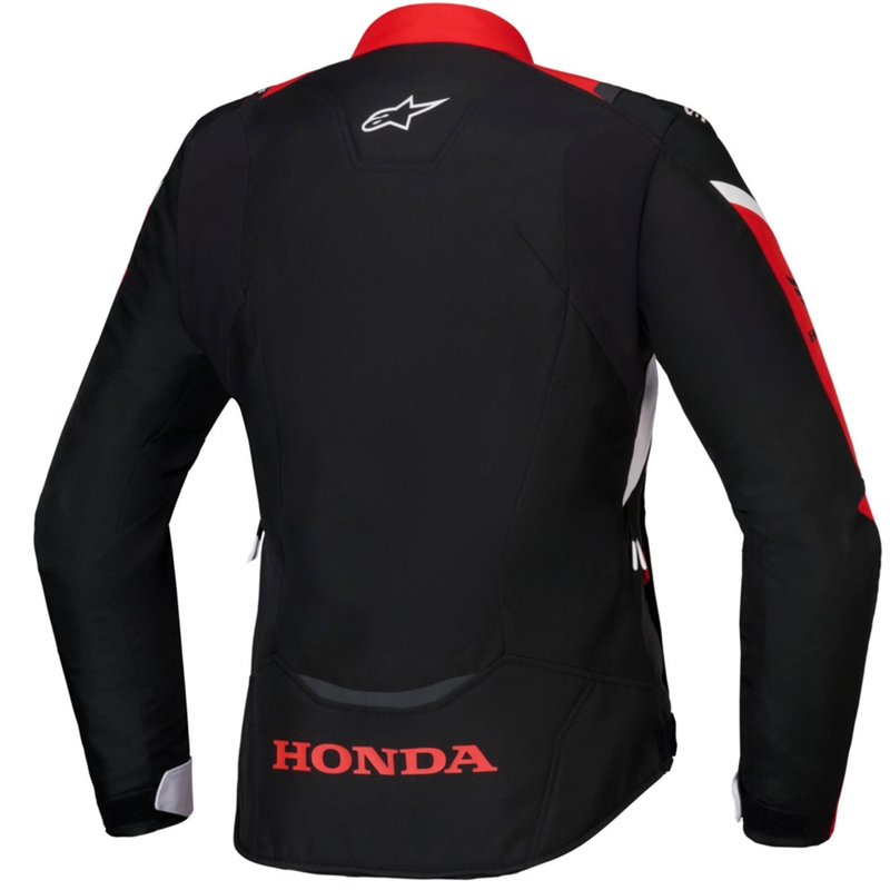 Naisten Alpinestars Stella T-Jaws V4 vedenpitävä moottoripyöräily takki Honda musta, punainen ja valkoinen