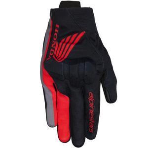 Alpinestars Reef V2 moottoripyöräilykäsineet Honda musta-punainen-harmaa