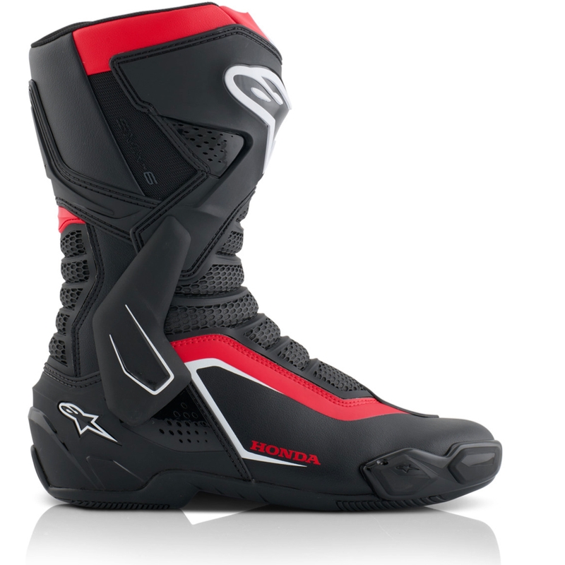 Alpinestars SMX-6 V3 moottoripyöräsaappaat Honda collection musta-punainen-valkoinen