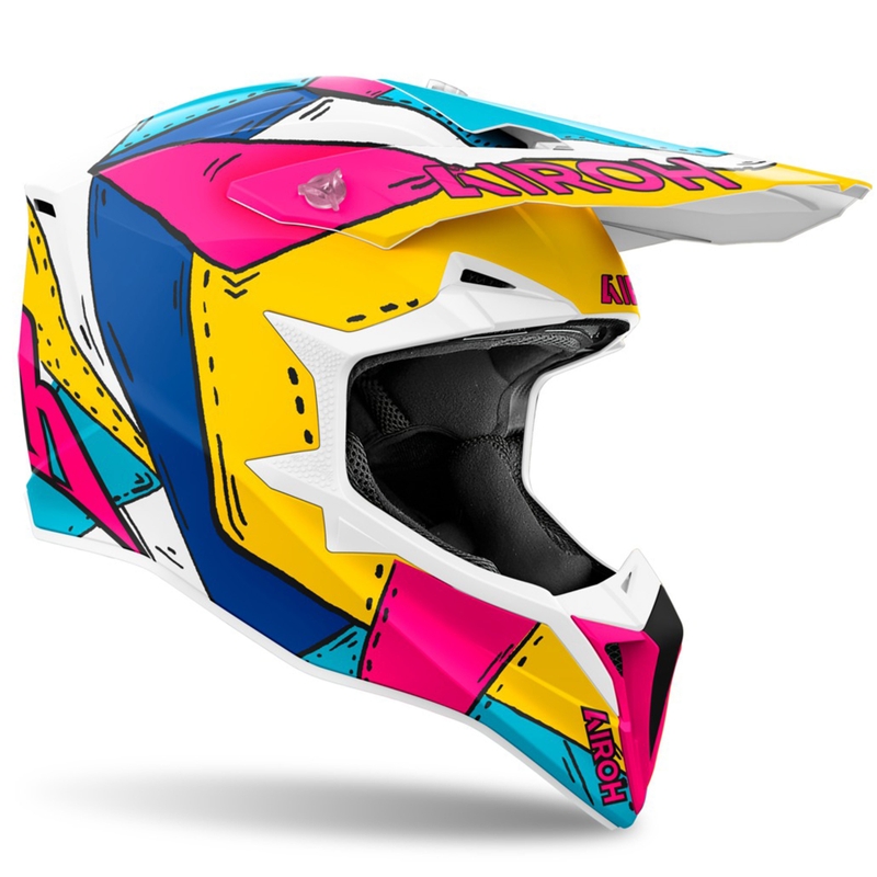 Motocross kypärä Airoh Wraaap Paint matta monivärinen
