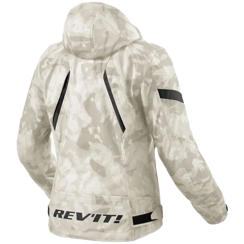 Naisten Revit Flare 3 H2O camo harmaa ja valkoinen moottoripyörätakki