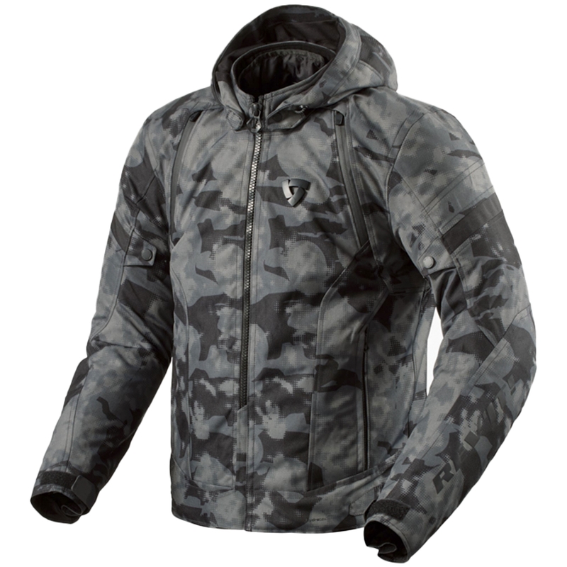 Revit Flare 3 H2O camo tummanharmaa moottoripyörätakki