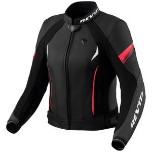 Naisten nahkatakki Revit Xena 4 musta-vaaleanpunainen