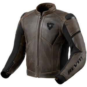 Revit Parallax ruskea nahkainen moottoripyörä takki