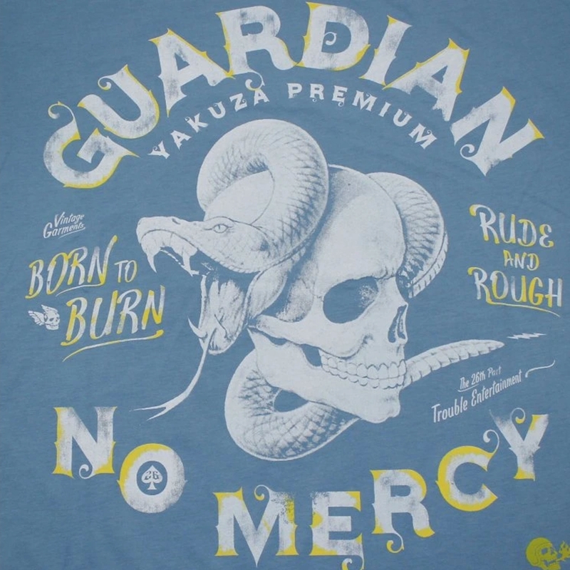 T-paita Yakuza Premium Guardian No Mercy sininen