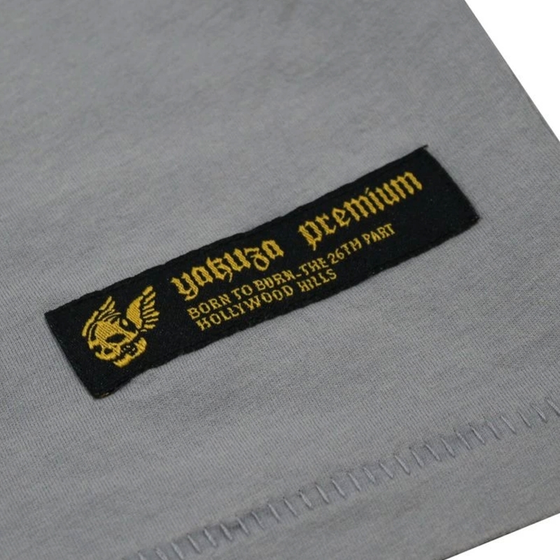 T-paita Yakuza Premium Rude and Rough Born to Burn - Los Angeles grey - Los Angeles harmaa