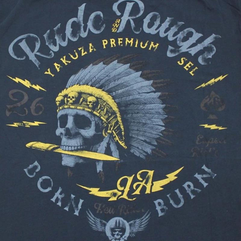 T-paita Yakuza Premium Rude and Rough - Los Angeles tumman sininen