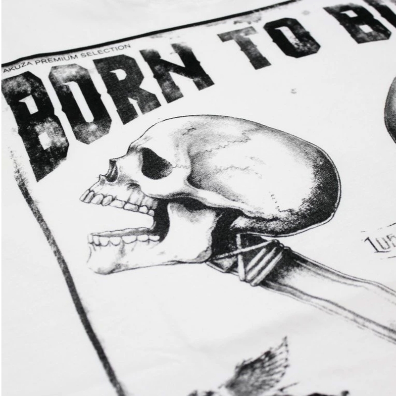 T-paita Yakuza Premium Rude and Rough Born to Burn - Los Angeles valkoinen