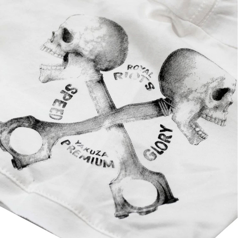 T-paita Yakuza Premium Rude and Rough Born to Burn - Los Angeles valkoinen