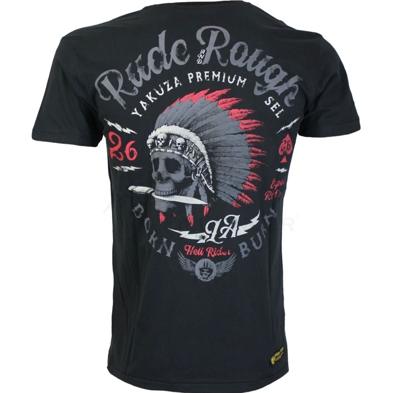 T-paita Yakuza Premium Rude and Rough - Los Angeles musta