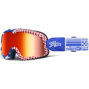 100% Barstow Artist motocross-lasit punaisella pleksillä.