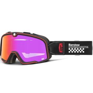 Motocross-lasit 100% Barstow Erban punaisella pleksillä.