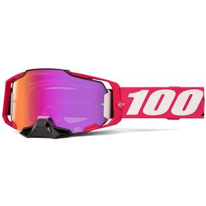 Motocross lasit 100% Armega Kloug hopeisella pleksillä HIPER