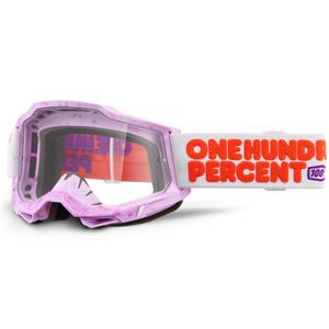 Motocross-lasit 100% Accuri 2 Hundreds kirkkaalla pleksillä varustettuna