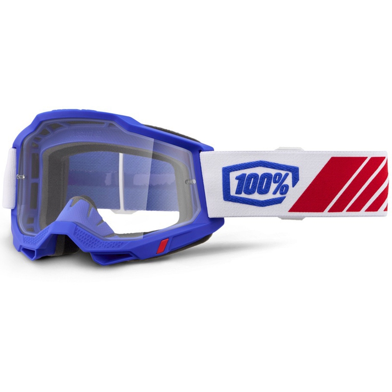 Motocross-lasit 100% Accuri 2 Kolby kirkkaalla pleksillä 100% Accuri 2 Kolby kirkas pleksi