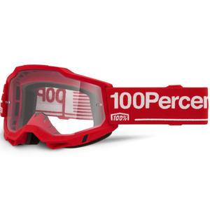 Motocross-lasit 100% Accuri 2 Wolg kirkkaalla pleksillä varustettuna.