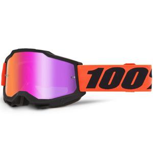 Motocross lasit 100% Accuri 2 Ferran punaisella pleksillä varustettuna