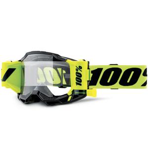 Motocross lasit 100% Accuri 2 Forecast fluo keltainen kirkas pleksi